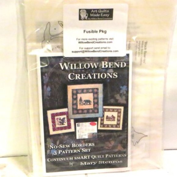 Willow Bend No Sew Quilt Set 3 Patterns Fusible Seams - Picture 1 of 5